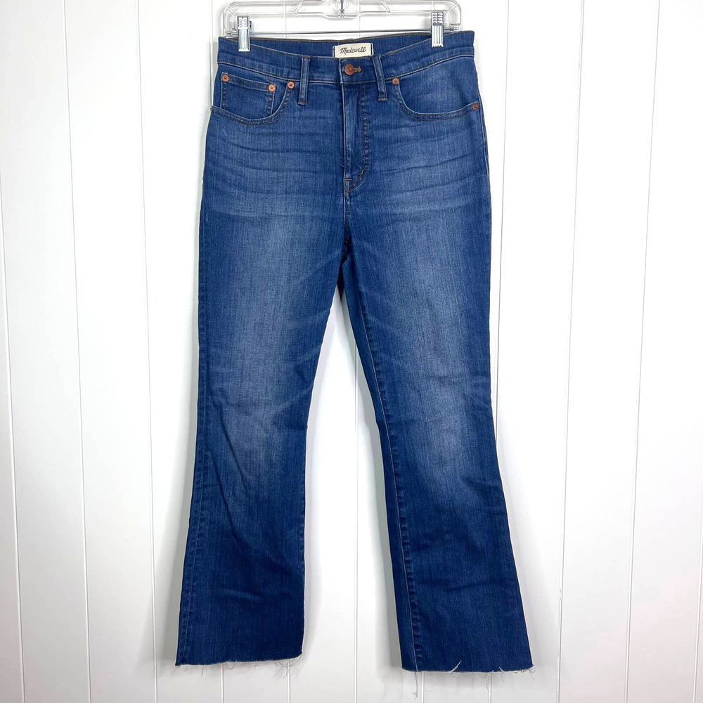 Madewell Cali Demi Boot Raw Hem Jeans SZ 28
